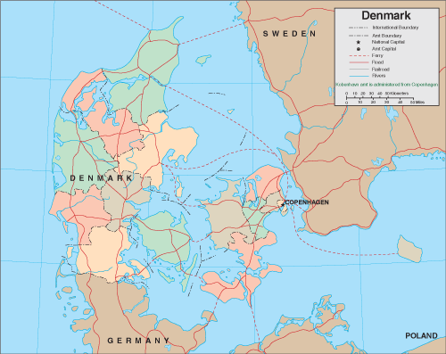 map of denmark