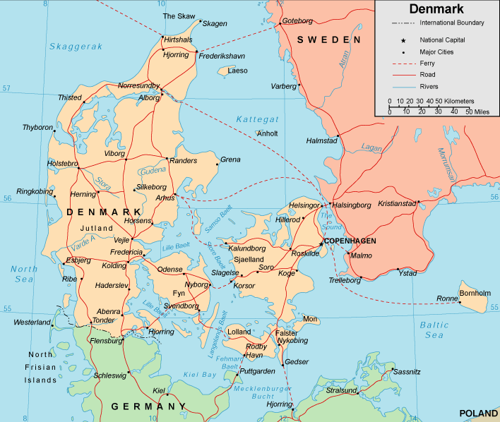 jutland peninsula on world map